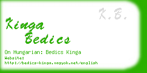 kinga bedics business card